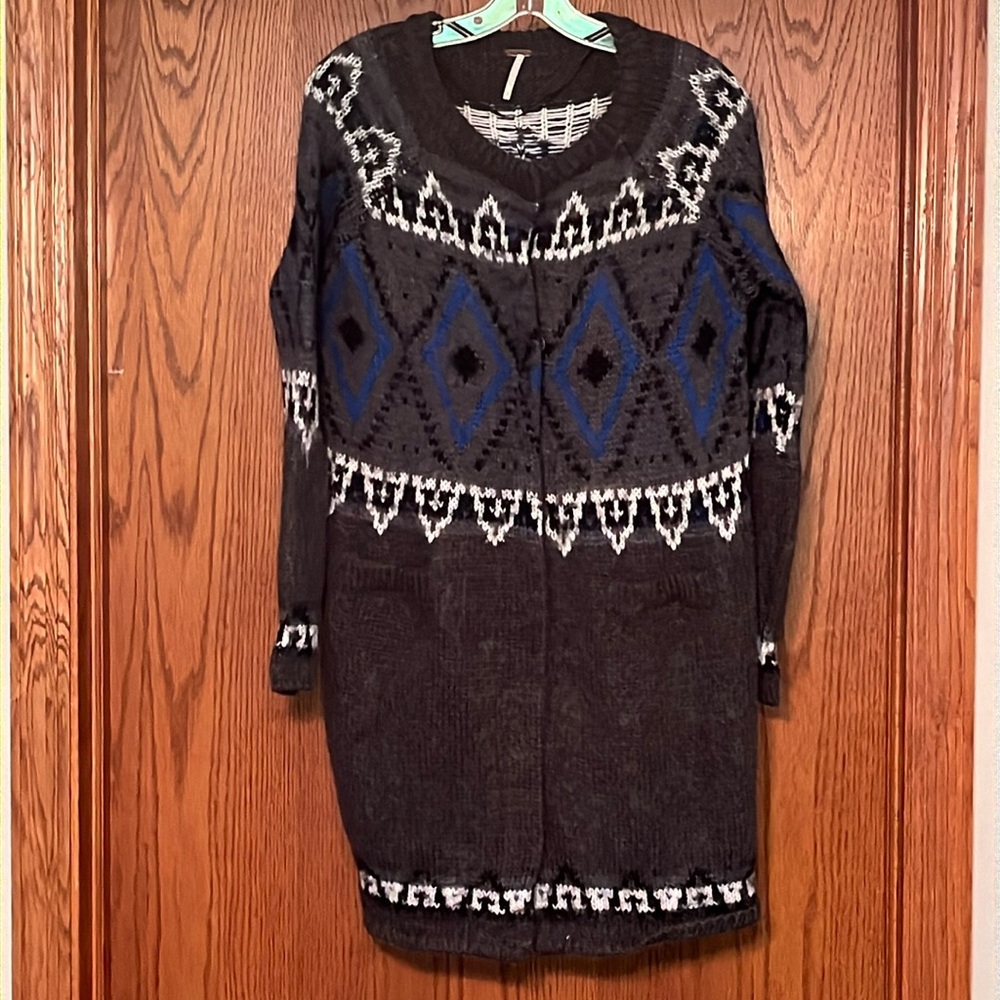 Free People Women's‎ Nordic Frosted Fair Isle Sweater  Size Small
